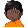 Emoji 🤦🏿 Persona Esasperata: Carnagione Scura su Samsung One UI 5.0.