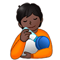 🧑🏿‍🍼 Emoji Pessoa Alimentando Bebê: Pele Escura na Samsung One UI 5.0.
