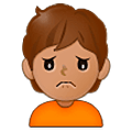 🙍🏽 Emoji missmutige Person: mittlere Hautfarbe Samsung One UI 5.0.