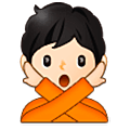 🙅🏻 Emoji Persona Haciendo El Gesto De «no»: Tono De Piel Claro en Samsung One UI 5.0.