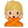 🙅🏼 Emoji Persona Haciendo El Gesto De «no»: Tono De Piel Claro Medio en Samsung One UI 5.0.