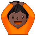 🙆🏿 Emoji Persona Haciendo El Gesto De «de Acuerdo»: Tono De Piel Oscuro en Samsung One UI 5.0.