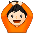 🙆🏻 Emoji Person mit Händen auf dem Kopf: helle Hautfarbe Samsung One UI 5.0.