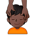 💆🏿 Emoji Persona Recibiendo Masaje: Tono De Piel Oscuro en Samsung One UI 5.0.