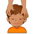 💆🏽 Emoji Persona Recibiendo Masaje: Tono De Piel Medio en Samsung One UI 5.0.