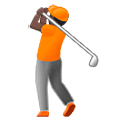 🏌🏿 Emoji Golfista: Pele Escura na Samsung One UI 5.0.