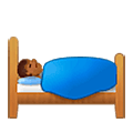🛌🏾 Emoji im Bett liegende Person: mitteldunkle Hautfarbe Samsung One UI 5.0.