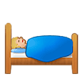 🛌🏼 Emoji im Bett liegende Person: mittelhelle Hautfarbe Samsung One UI 5.0.