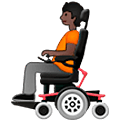 🧑🏿‍🦼 Emoji Person in motorisiertem Rollstuhl: dunkle Hautfarbe Samsung One UI 5.0.