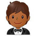 🤵🏾 Emoji Persona Con Esmoquin: Tono De Piel Oscuro Medio en Samsung One UI 5.0.