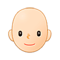 🧑🏻‍🦲 Emoji Persona: Tono De Piel Claro, Sin Pelo en Samsung One UI 5.0.