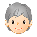 Emoji 🧑🏻‍🦳 Persona: Carnagione Chiara E Capelli Bianchi su Samsung One UI 5.0.