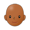 🧑🏾‍🦲 Emoji Erwachsener: mitteldunkle Hautfarbe, Glatze Samsung One UI 5.0.