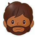🧔🏾 Emoji Mann: mitteldunkle Hautfarbe, Bart Samsung One UI 5.0.