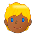 👱🏾 Emoji Persona Adulta Rubia: Tono De Piel Oscuro Medio en Samsung One UI 5.0.