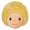 🧑🏼‍🦱 Emoji Persona: Tono De Piel Claro Medio, Pelo Rizado en Samsung One UI 5.0.