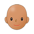 🧑🏽‍🦲 Emoji Persona: Tono De Piel Medio, Sin Pelo en Samsung One UI 5.0.