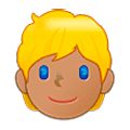 👱🏽 Emoji Person: mittlere Hautfarbe, blondes Haar Samsung One UI 5.0.