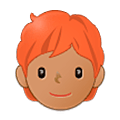🧑🏽‍🦰 Emoji Erwachsener: mittlere Hautfarbe, rotes Haar Samsung One UI 5.0.
