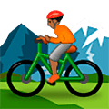 🚵🏾 Emoji Mountainbiker(in): mitteldunkle Hautfarbe Samsung One UI 5.0.