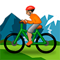 🚵🏽 Emoji Pessoa Fazendo Mountain Bike: Pele Morena na Samsung One UI 5.0.