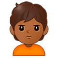 🙎🏾 Emoji schmollende Person: mitteldunkle Hautfarbe Samsung One UI 5.0.
