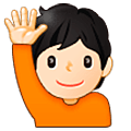 Emoji 🙋🏻 Persona Con Mano Alzata: Carnagione Chiara su Samsung One UI 5.0.