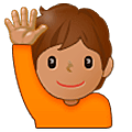 🙋🏽 Emoji Pessoa Levantando A Mão: Pele Morena na Samsung One UI 5.0.
