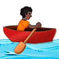 Emoji 🚣🏿 Persona In Barca A Remi: Carnagione Scura su Samsung One UI 5.0.