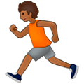 🏃🏾 Emoji Persona Corriendo: Tono De Piel Oscuro Medio en Samsung One UI 5.0.