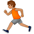 🏃🏽 Emoji Persona Corriendo: Tono De Piel Medio en Samsung One UI 5.0.