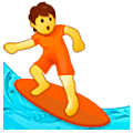 Emoji 🏄 Persona Che Fa Surf su Samsung One UI 5.0.