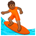 🏄🏾 Emoji Surfista: Pele Morena Escura na Samsung One UI 5.0.