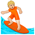 Emoji 🏄🏼 Persona Che Fa Surf: Carnagione Abbastanza Chiara su Samsung One UI 5.0.