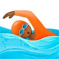 🏊🏾 Emoji Pessoa Nadando: Pele Morena Escura na Samsung One UI 5.0.