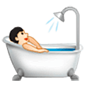🛀🏻 Emoji Pessoa Tomando Banho: Pele Clara na Samsung One UI 5.0.