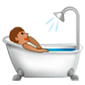 Emoji 🛀🏽 Persona Che Fa Il Bagno: Carnagione Olivastra su Samsung One UI 5.0.