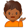 Emoji 💁🏾 Persona Al Punto Informazioni: Carnagione Abbastanza Scura su Samsung One UI 5.0.