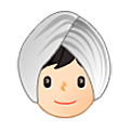 👳🏻 Emoji Person mit Turban: helle Hautfarbe Samsung One UI 5.0.