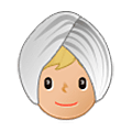 👳🏼 Emoji Person mit Turban: mittelhelle Hautfarbe Samsung One UI 5.0.