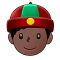 Emoji 👲🏿 Uomo Con Zucchetto Cinese: Carnagione Scura su Samsung One UI 5.0.