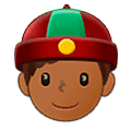 👲🏾 Emoji Homem De Boné: Pele Morena Escura na Samsung One UI 5.0.