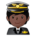 Emoji 🧑🏿‍✈️ Pilota: Carnagione Scura su Samsung One UI 5.0.