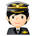 🧑🏻‍✈️ Emoji Piloto: Tono De Piel Claro en Samsung One UI 5.0.