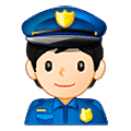 Emoji 👮🏻 Agente Di Polizia: Carnagione Chiara su Samsung One UI 5.0.