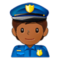 👮🏾 Emoji Agente De Policía: Tono De Piel Oscuro Medio en Samsung One UI 5.0.