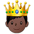 🤴🏿 Emoji Príncipe: Tono De Piel Oscuro en Samsung One UI 5.0.
