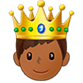 🤴🏾 Emoji Príncipe: Pele Morena Escura na Samsung One UI 5.0.
