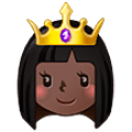 👸🏿 Emoji Princesa: Tono De Piel Oscuro en Samsung One UI 5.0.