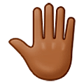 🤚🏾 Emoji Dorso Da Mão Levantado: Pele Morena Escura na Samsung One UI 5.0.